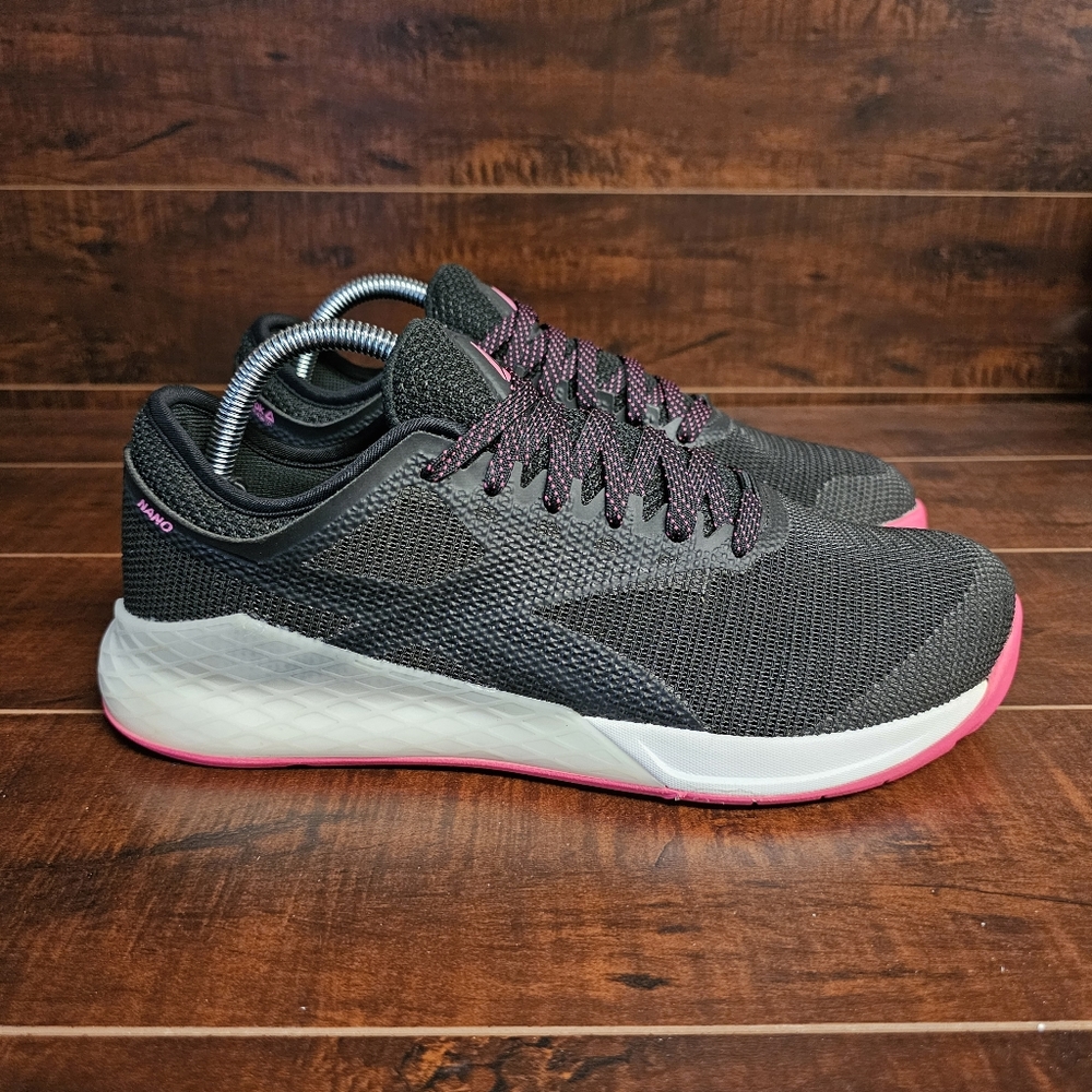 Reebok Nano 9 Crossfit Athletic Trainer Sneaker Black Pink Womens Size 10.5